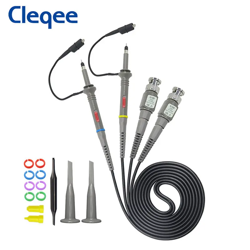 Sonde Oscilloscopio Con Clip A Coccodrillo - Cavo BNC 120cm Per Misure Elettriche - Foto 5