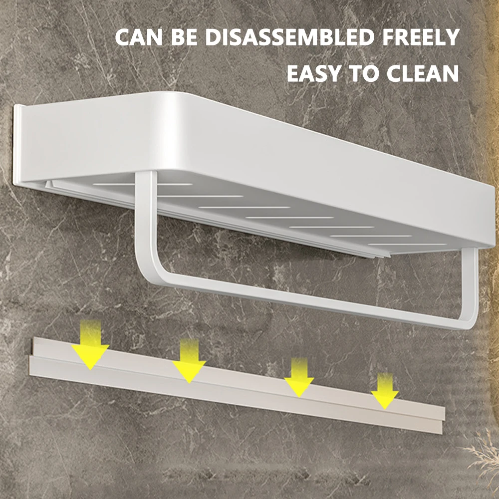 Kitchen Shelf Wall-mounted Space Aluminum Seasoning Rack Bottle Holder Chopstick Kitchen Organizer Storage Accessories