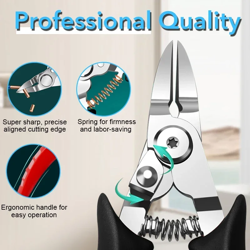 1Pcs Toenail Clippers Nail Cutters Professional Pedicure Paronychia Tools Manicure Stainless Steel Sharp Curved Blade Big Pliers