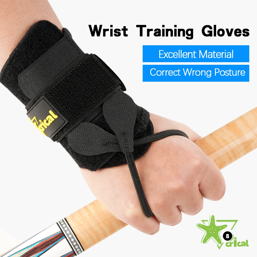 CRICAL Wrist Training Glove Professional Fix Finger Billiard Wristband Gloves Pool Carom Snooker Practice Billiards Accessories