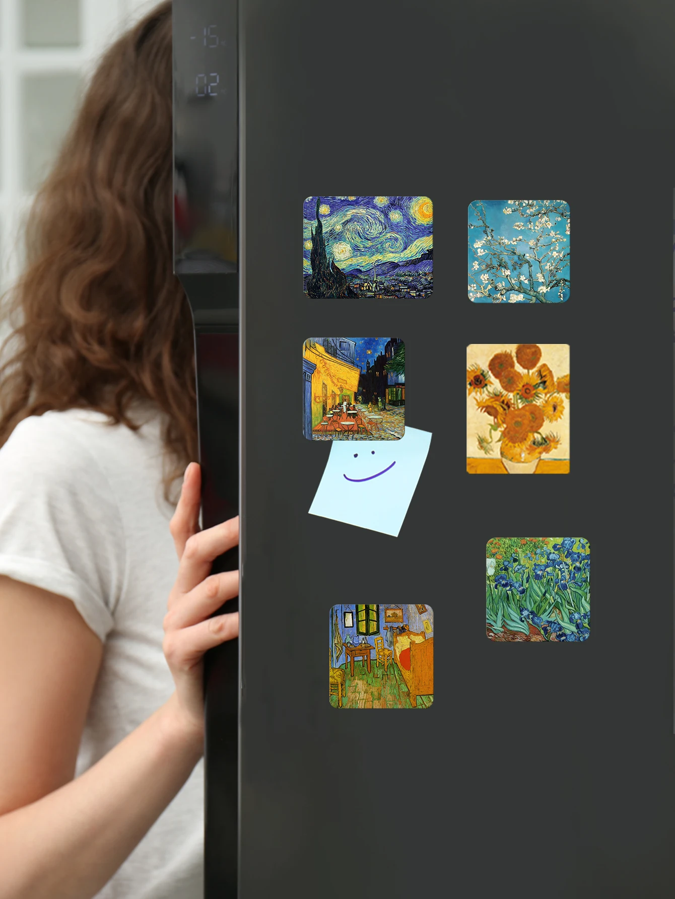 1set6pcs Vincent van Gogh Art Fridge Magnet Non Residual Glue Waterproof