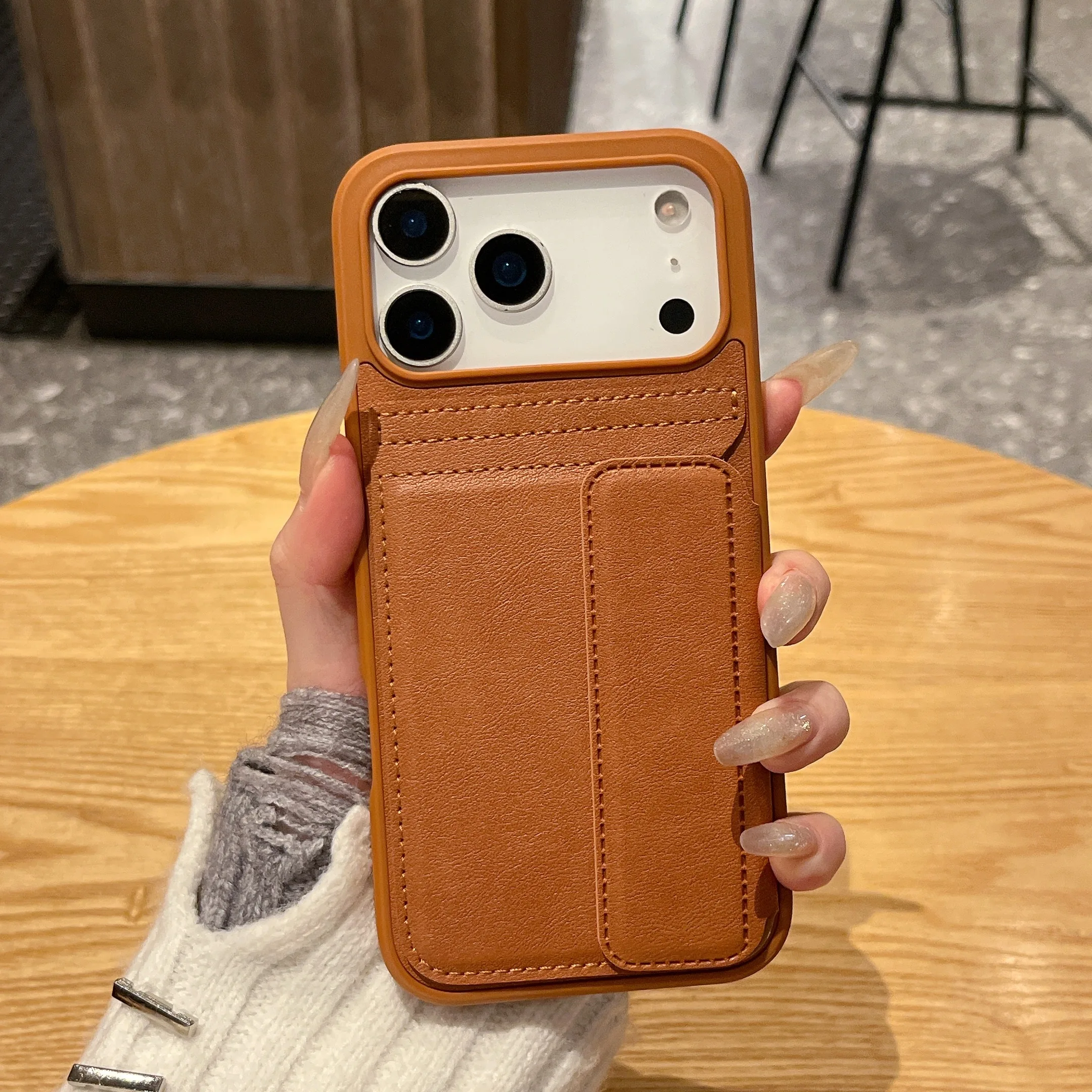Premium Wallet Case with Card Holder - PU Leather Kickstand Shockproof Cover