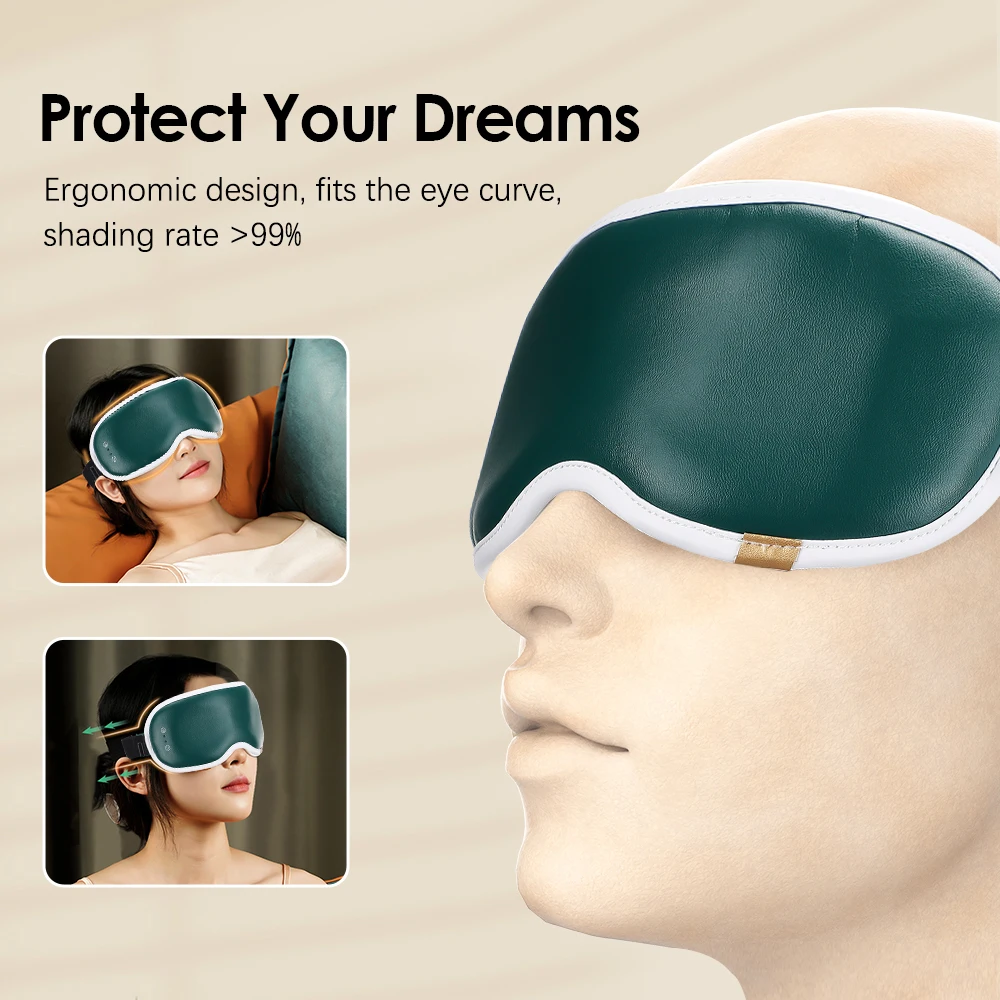 

Electric Vibration Eye Massager Heated Eye Mask Wireless Relieve Eye Strain Dark Circles Dry Eye Fatigue Relief Sleeping Mask