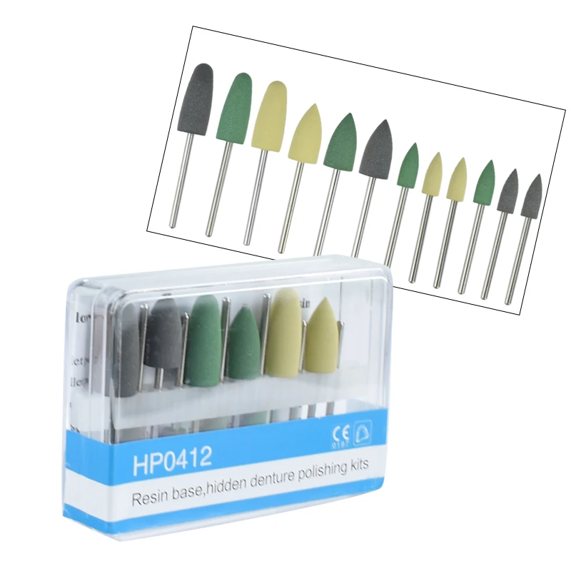 

Набор стоматологических силиконовых полировальных инструментов HP0412, 12 шт., скрытая основа для полировки зубов, наконечники для зубов с низкой скоростью, набор для полировки зубов