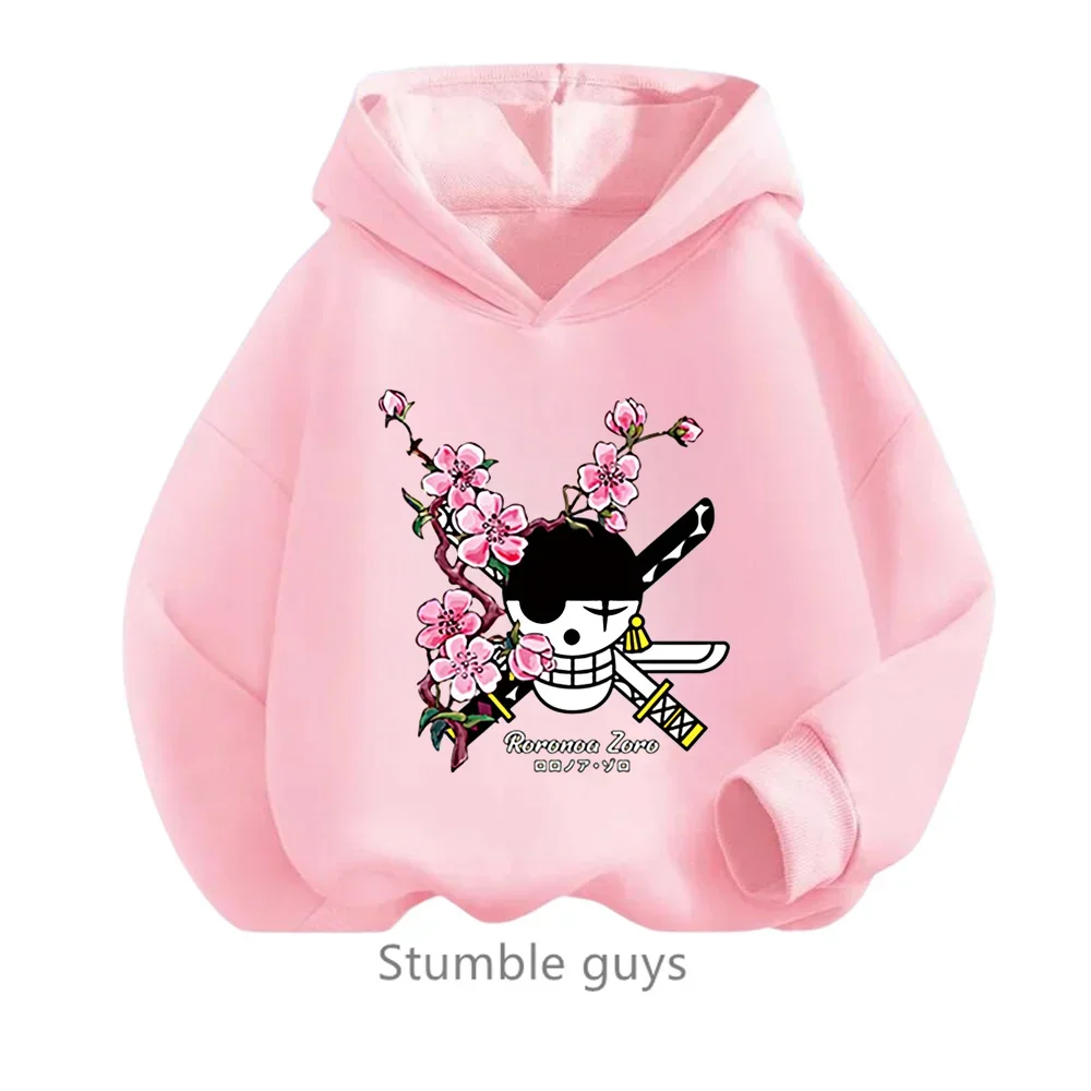 thumbnail image 1 of Sudadera con capucha de Anime One Pieces, ropa para niños, ropa para primavera y otoño para niñas, sudadera con dibujos animados de Luffy Zoro, traje para adolescentes, camisetas con capucha de Sonic, 1 of 4