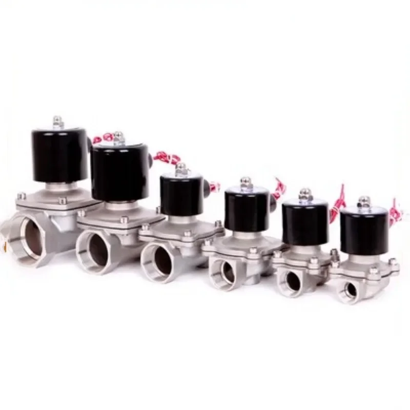 

Stainless Steel Electric Solenoid Valve 1/4" 3/8" 1/2" 3/4" 1" Normally Closed Pneumatic For Water Oil Air Gas 12V/24V/220V/110V