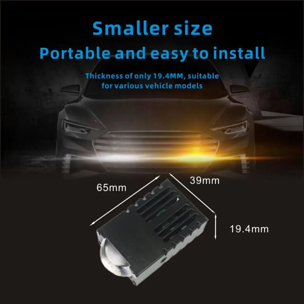 2Pcs 미니 자동차 Led 헤드 라이트 범퍼 안개 램프 5500K 3000k 보조 프로젝터 렌즈 작업 조명 방수 운전 조명 스포트 라이트