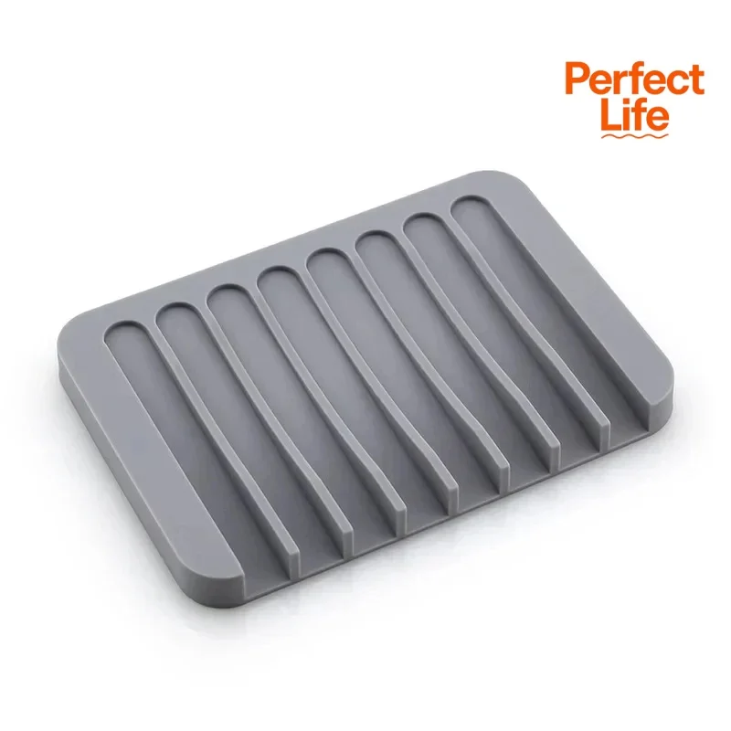 1Pcs Silicone Self Draining Soap Holder Dish Soap Saver for Shower Bathroom Kitchen Keeps Bars Dry And Clean