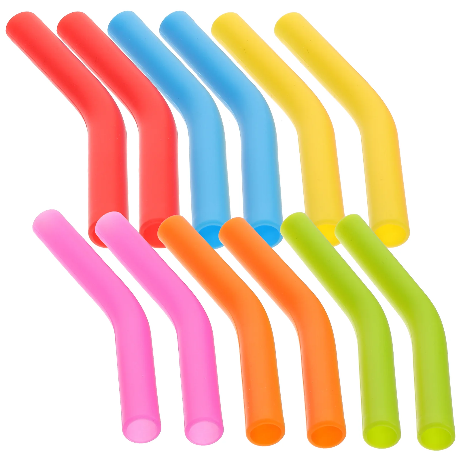 

24 Pcs Disposable Stainless Steel Straw Cover Straws Eco-friendly Tip Silica Gel