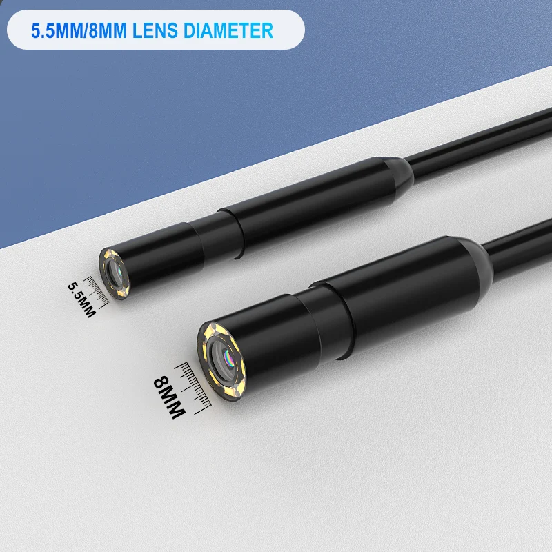 TYPE-C Endoscope Camera HD1080P 8MM/5.5MM Lens 2IN1 Pipe Inspection Borescope Camera Waterproof LED for IPhone Android Phones 4