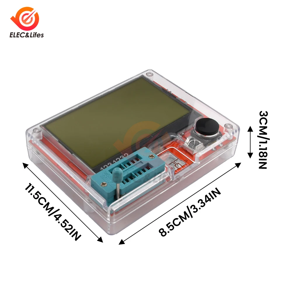 LCR-T10H Multifunctional Transistor Tester With Large Screen Graphic Display And 3.7V Lithium Battery For Diode Triode Capacitor 3