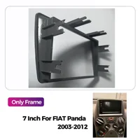 7 Inch Double DIN Car Frame for FIAT Panda 2003 2004 -2010 2011 2012  Black ABS Material Radio Dashboard Mounting Panel Kit - Image 6