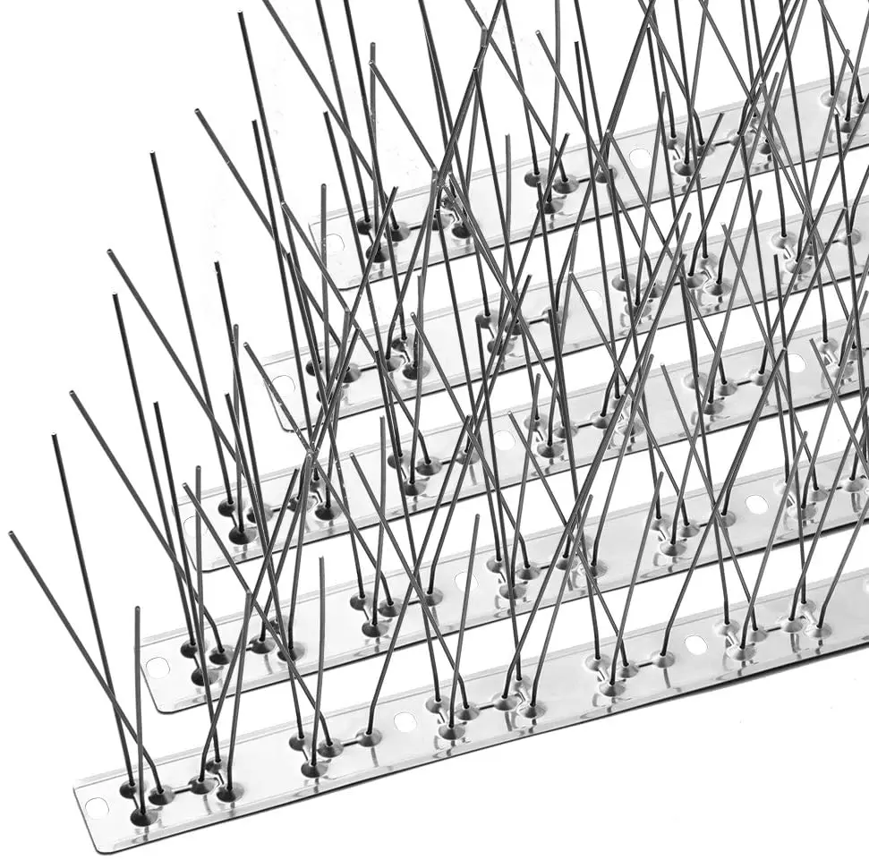 Vogel Spikes mit Edelstahl Basis, Langlebig Vogel Abweisend Spikes Pfeil Pigeon Spikes Zaun Kit für Abschreckung Kleine Vogel