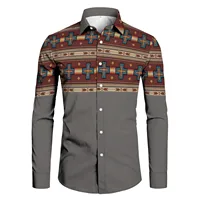 Mens Vintage Button Shirts Western Ethnic Blouse Long Sleeve Hawaiian Floral Shirt Men Casual Harajuku Streetwear Camisas Homme - Image 4