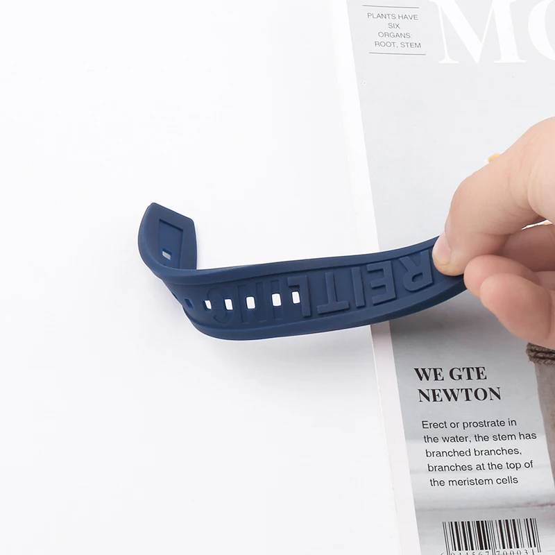 Watch accessories silicone rubber watch band 22mm24mm For navitimer/avenger/Breitlin outdoor sports waterproof watch strap