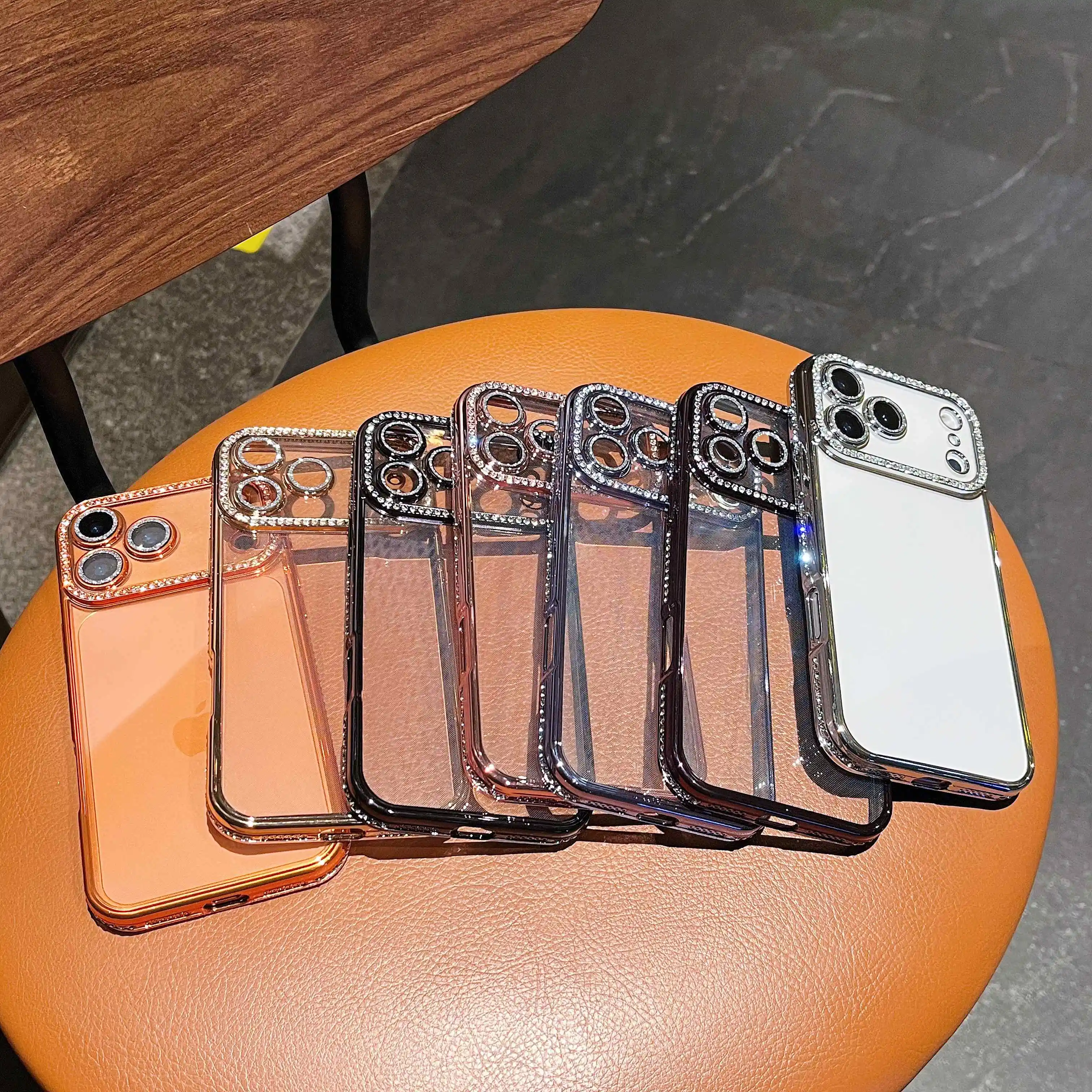Sparkling Glitter Diamond Shockproof Phone Case - Clear Protective Back Cover