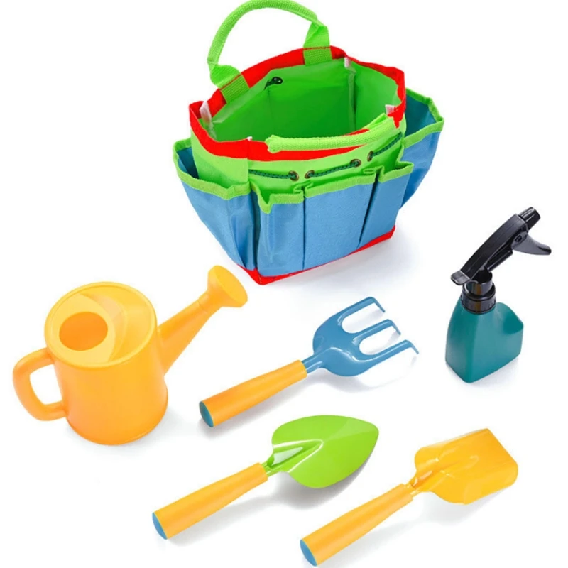 

Pack of 6pieces Easy to Take Beach Game Toy Interactive Playing Set for Toddler Garden Tool Bag Sandpit Toy Set for Kids