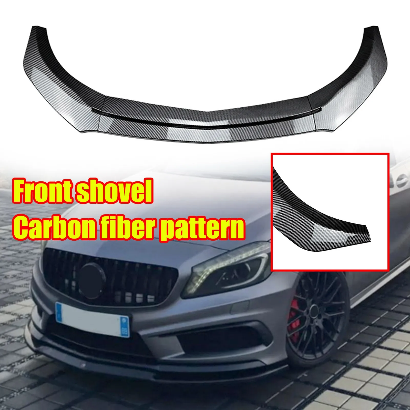 

Car Front Bumpers Lip Spoiler For Mercedes Benz A-Class W176 A200 A260 A45 2013-2018 Auto Splitter Diffuser Tuning Accessories