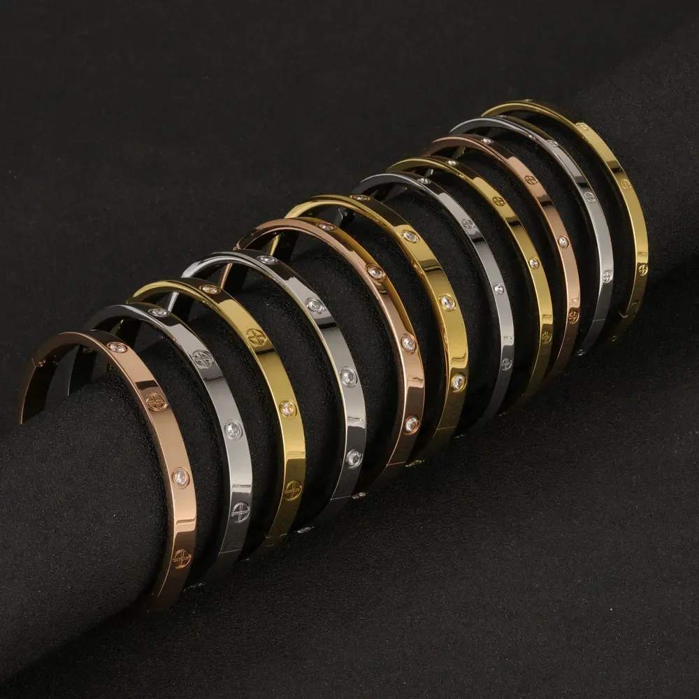 

+XUANHUA Stainless Steel Cuff Bracelets Bangles For Women Fashion Jewelry Charm Jewelry Accessories Crystal Bracelet loves