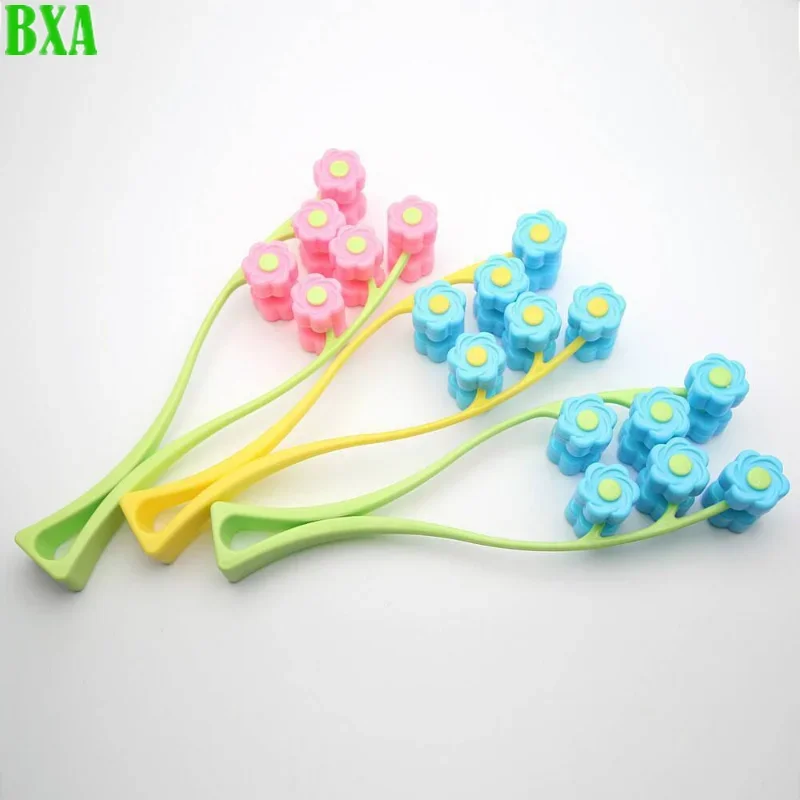 Portable Facial Massager Roller Slimming Face Flower Shape Anti Wrinkle Face-Lift Relaxation Beauty Tools Finger Massage