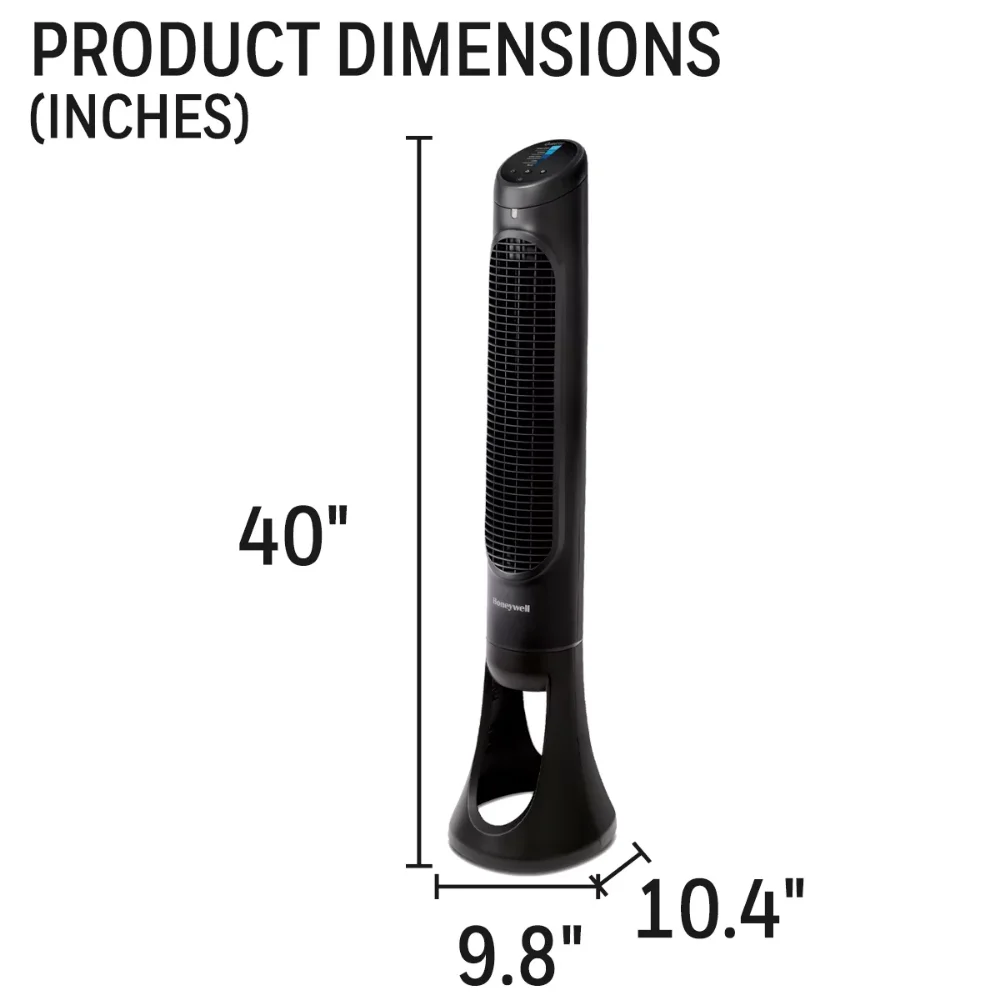 QuietSet Oscillating Electric Tower Stand Fan, HYF260B, Black Cooling Air  Cooler - AliExpress