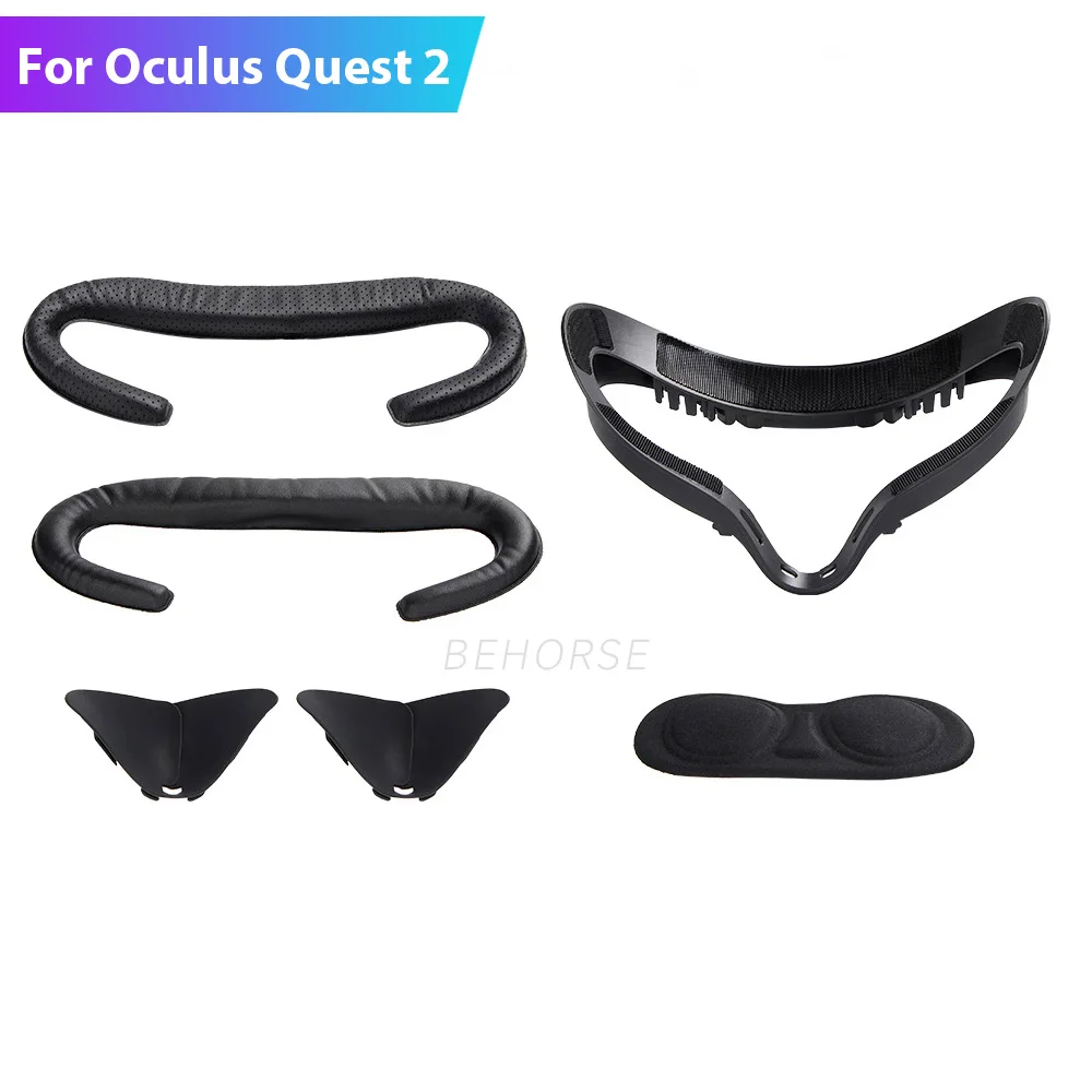 PU Widened Face Pad Cushion Mask Cover Bracket Protective Mat Eye Pad For Oculus Quest 2 VR Accessories vr face pad