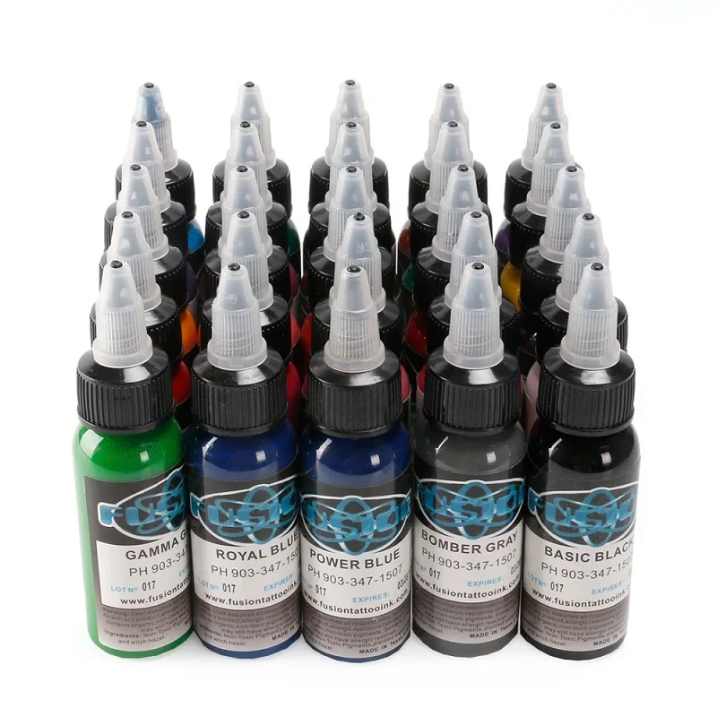 25 UDS Tattoo Supplies Tatouage Tintas De Tatuaje Para Tatuar Colores Profesionales Ink Set Encre Tatouage Pigment Microblading