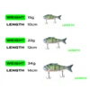 HANDING 3Pcs M1 Lipless 4-Segments Body Fishing Lure Tackle Slow Sinking 3D Artificial Swimbait 15g/22g/34g UV Paint Hard Bait 5