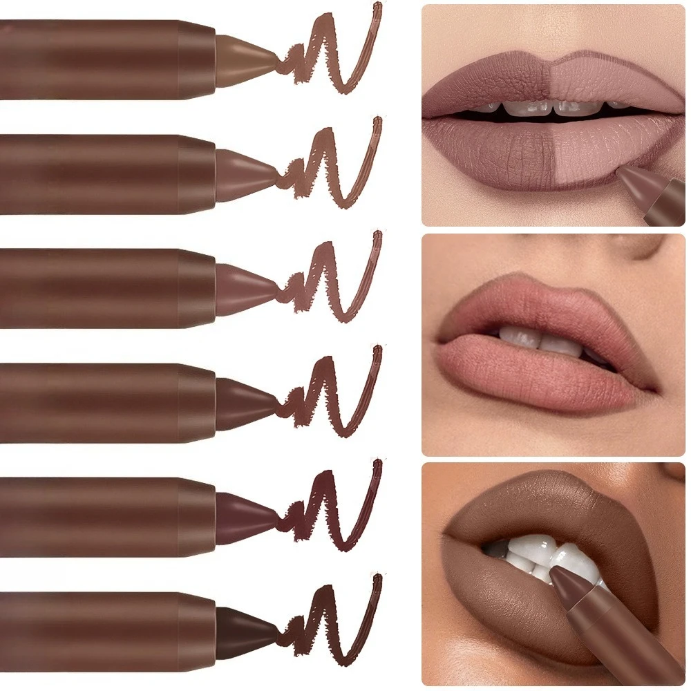 Velvety Smooth Lip Liner Collection: 6 Shades of Rich Chocolate Lipstick
