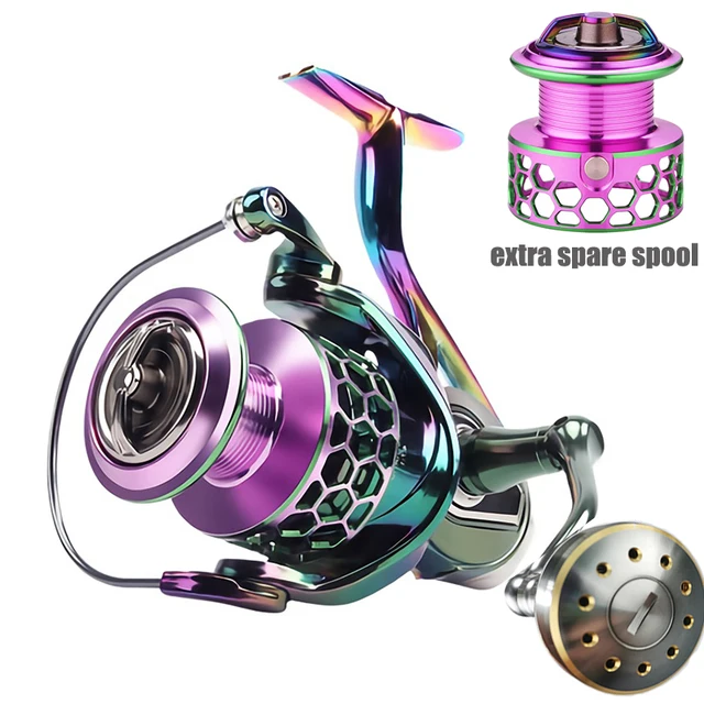 STELLA'Same design Spinning Fishing Reel 9+1BEARINGS Saltwater Fishing Tackle Rxtra spare spool MAX DRAG 55(LB) SG1000-SG6000 Big knob Multicolor