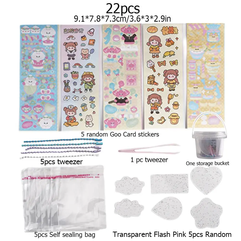 Cream Glue Goo Card Sticker Material Package Set For Girls Children's Toys Handmade Gift