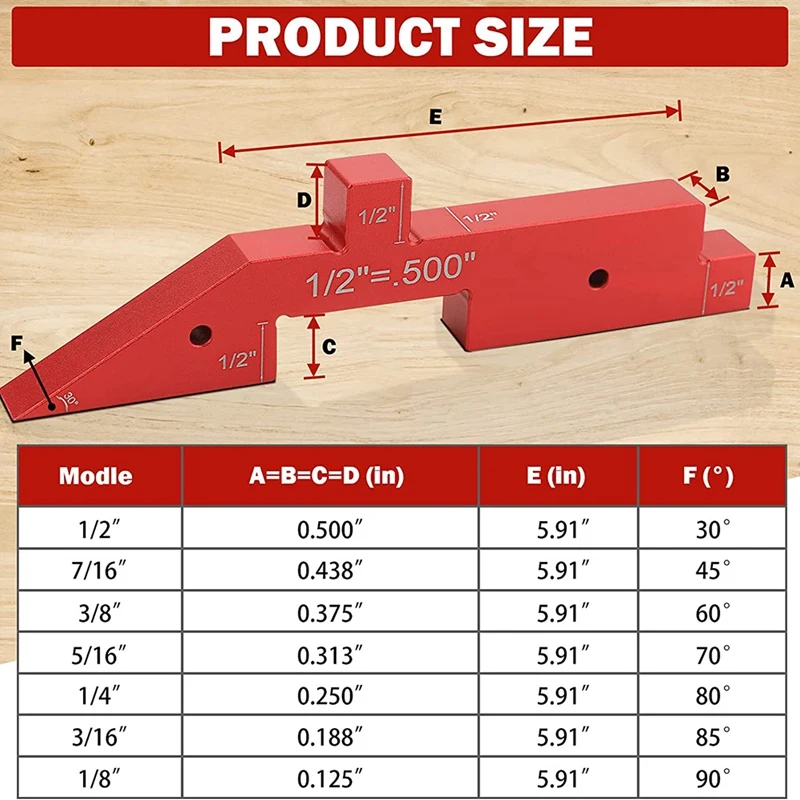AA51-7Pcs Aluminum Precision Setup Blocks Height Gauge Set For Router Table Saw Accessories And Angle Woodworking Set Up