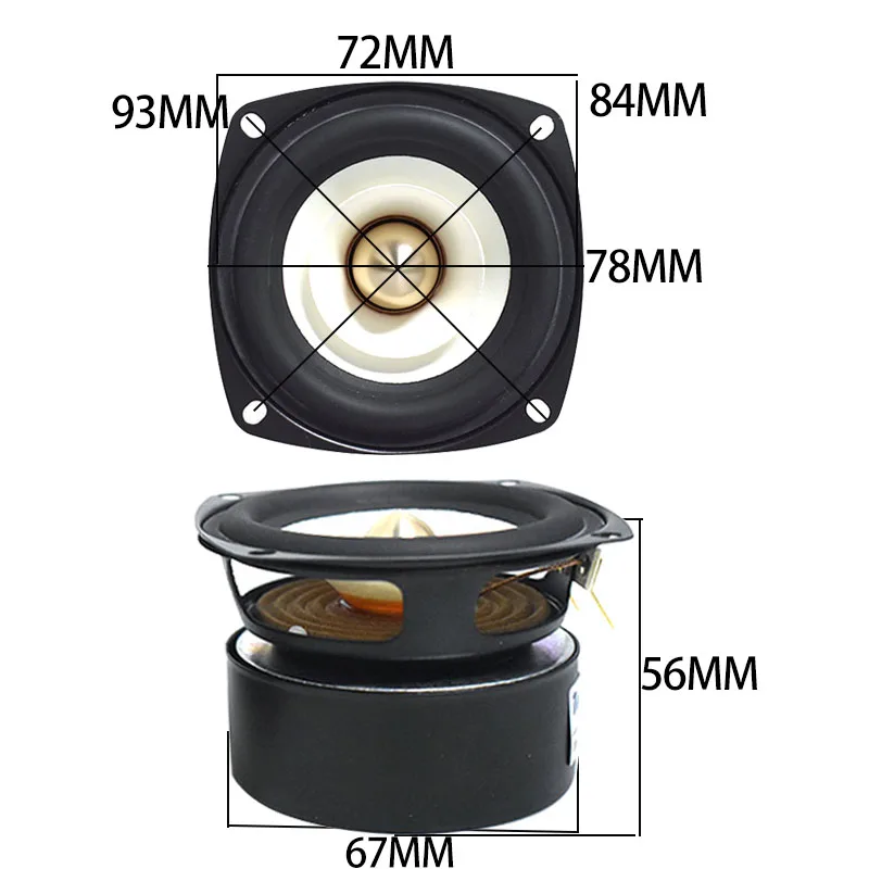 1pcs 3 Inch Audio Speaker 4Ohm 8Ohm 15W for Home Theater DIY audio speakers
