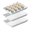 White Reusable Food Tray Large Serving Platters for Party Food Classic Design Large Serving Platter Set for Barbecues Outdoor 1