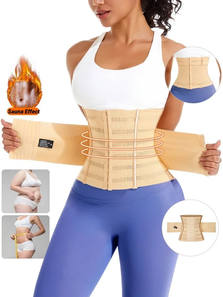 Women tummy control waist slimming belt weight shaper corset belly sheath trimmer cincher sports high elastic
