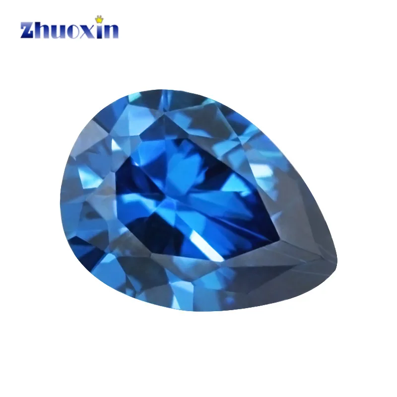 

Size 2x3-10x14mm Pear Shape 5A Dark Sea Blue CZ Stone Synthetic Gems Cubic Zirconia For Jewelry