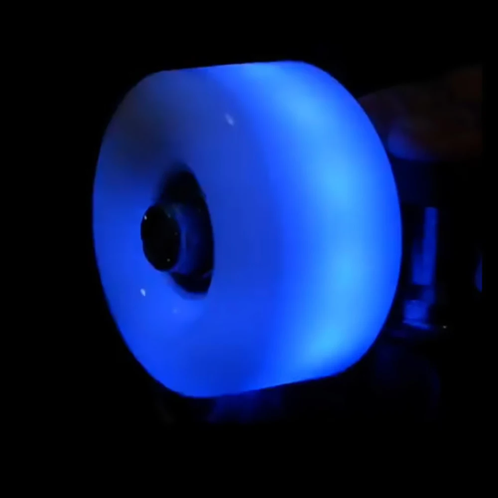 58*32mm 프리라인 스케이트 휠 LED 82A 롤러 스케이트 발광 휠 608 베어링 포함 라이트업 휠 PU 발광 휠 4개