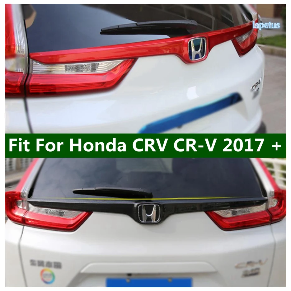 

Rear Trunk Lid Cover Tailgate Trim Hatch Door Molding Boot Garnish Strip For Honda CRV CR-V 2017 - 2019 Carbon Fiber Accessories