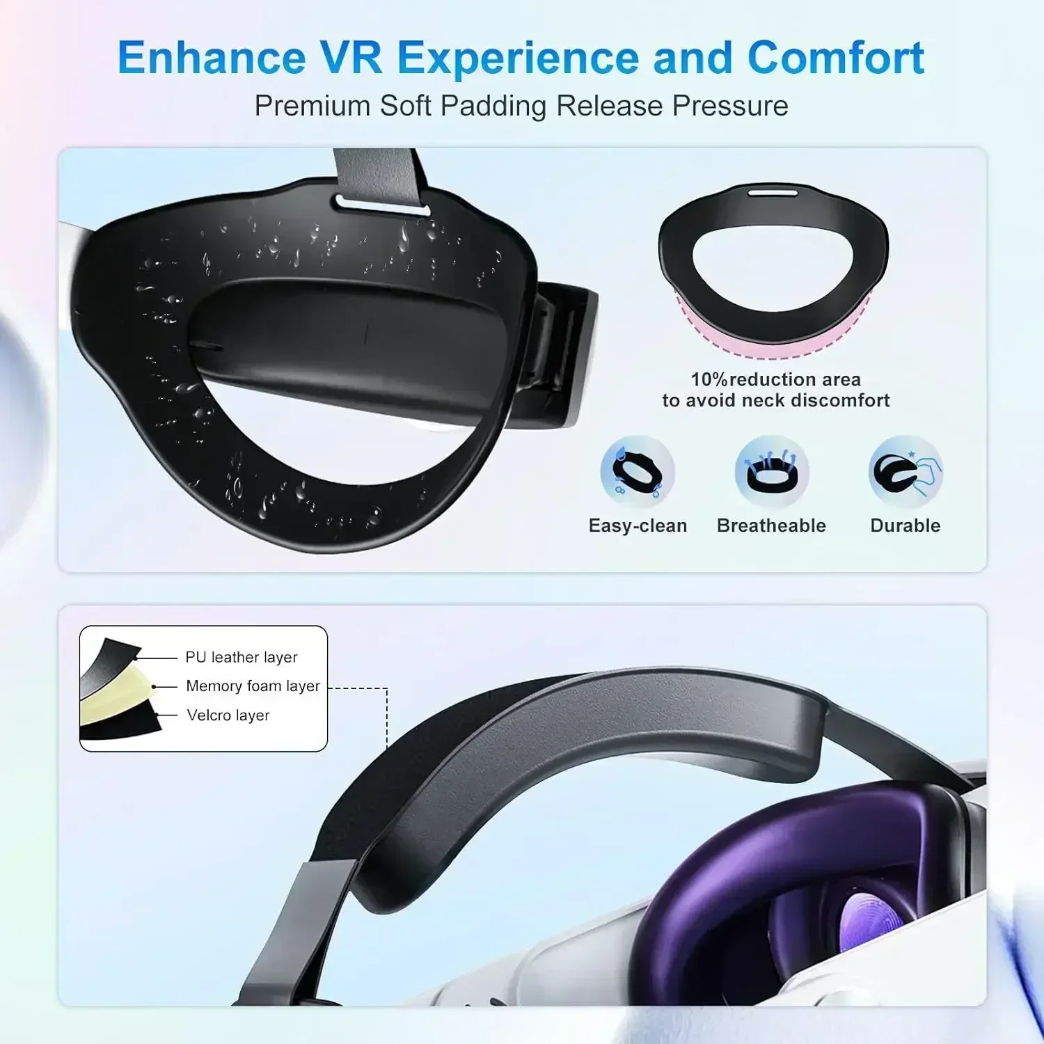 Head mounted VR Accessories RGB Battery 10000mAh RGB Battery Fast Charge 18W for Oculus Quest 2 Quest 3 3s vr face pad vr lens protector vr prescription lenses vr head strap vr infrared light vr controller vr battery charger station vr stand vr cable management vr radiator fan
