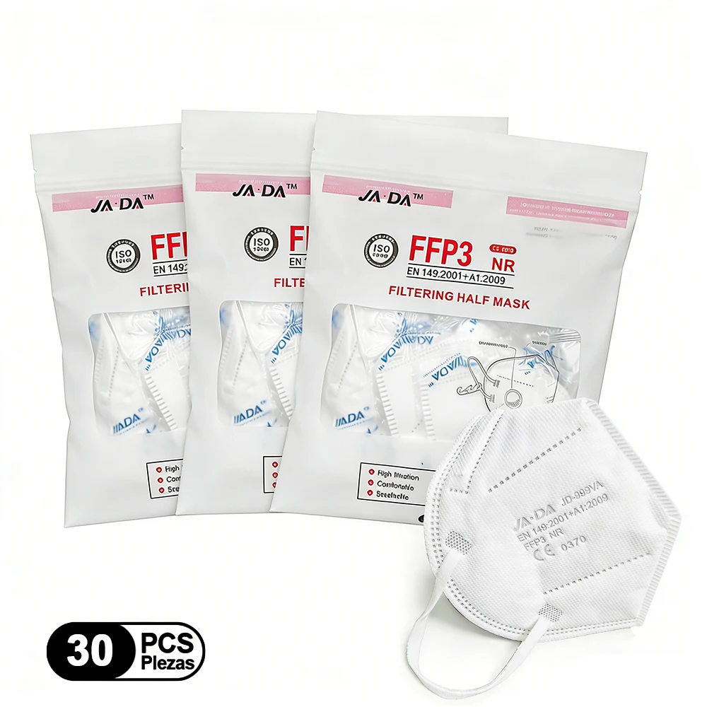 Premium FFP3 Respirator Face Masks with Breathing Valve - 7-Layer Dustproof Protection, Individually Packaged