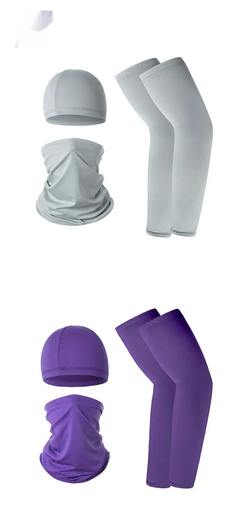 Set di maschere sportive all'aperto con protezione solare traspirante in seta di ghiaccio, foulard magico, asciugatura rapida, leggero, per ciclismo_voghion.com