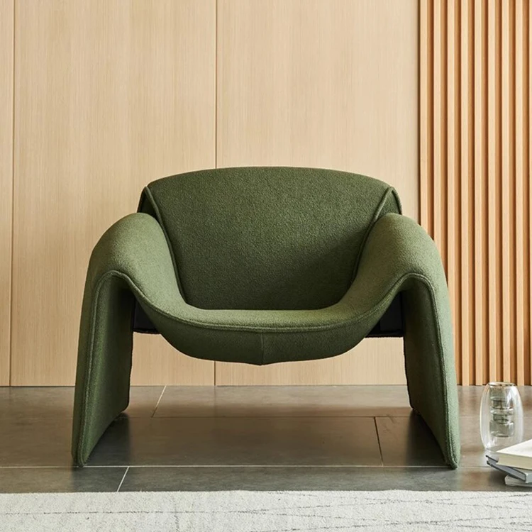Description Picture 2 of itemNet red minimalist crab chair casual sofa single living room armchair creative M-word tiger chair lazy small apartment chair