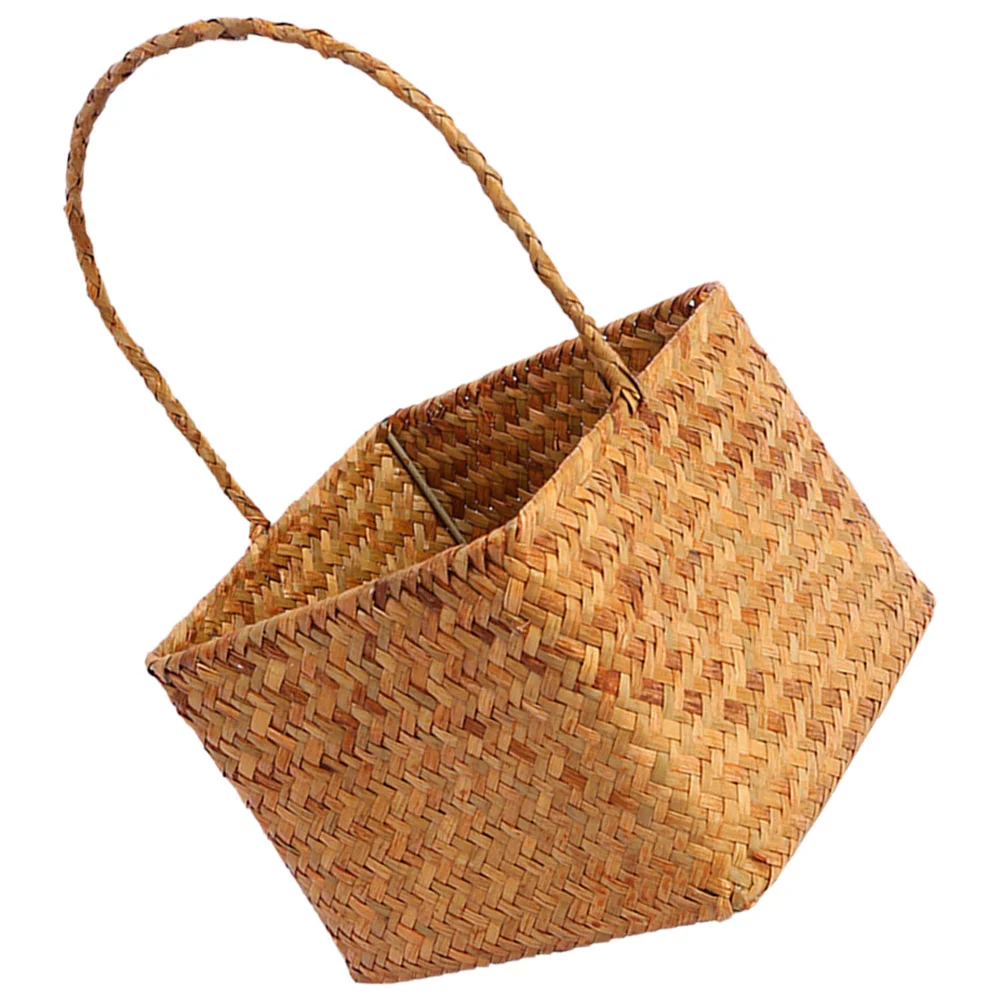 

Portable Storage Basket Multi-purpose Flower Basket Woven Basket Home Organizing Basket
