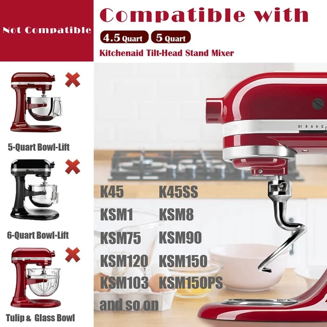 ミキサー、KitchenAid 4.5-5クォート対応。ティルトヘッド