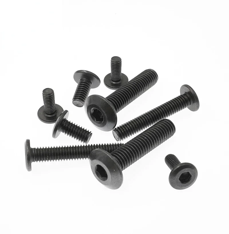 100/30/50pcs M5 M8 Hexagon Socket Large Flat Round Head Beveled Screw Allen Cap Bolt M6 L=16-30mm 25mm Furniture s