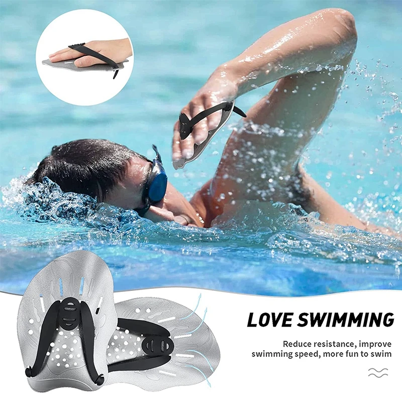 1 Paar Schwimmt raining paddel Schwimm hand paddel Schnorcheln Tauch handschuhe Fin Flipper Sport Silikon Handfläche verstellbare Träger