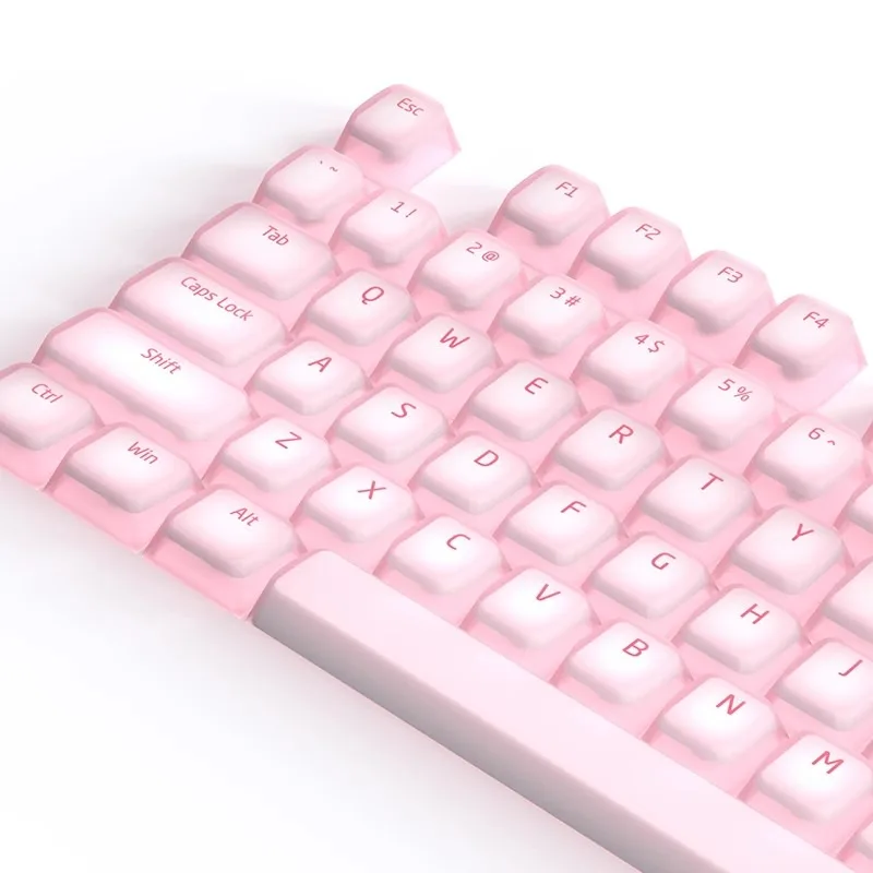 

MiFuny Silicone Keycap Set 113 Key Dopamine Color Match Pink Keycap Cherry Profile PBT Keycaps for Mechanical Keyboard Girl Gift