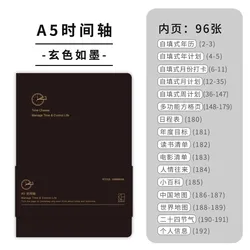 Premium Weekly Planner Notebook - Undated Agenda & Schedule Journal (A5 Black)