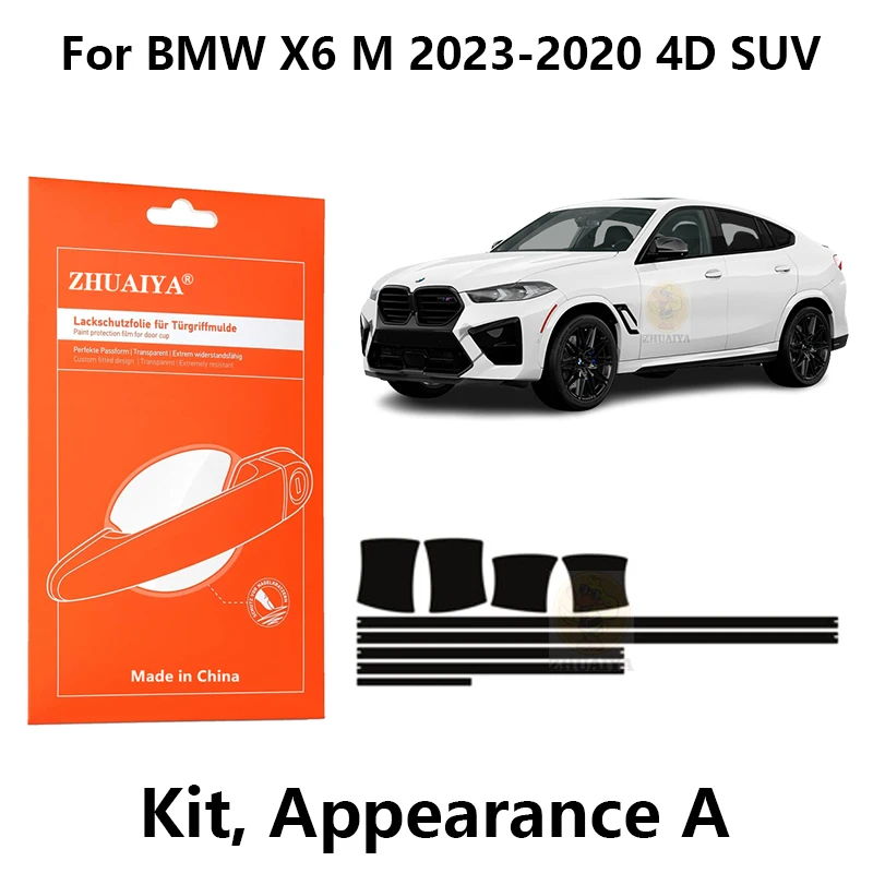 

Защитная пленка ZHUAIYA для красок дверной ручки, ТПУ PPF для BMW X6 M 2023-2020 4D SUV, автомобильные аксессуары