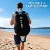 Inflatable Stand Up Paddle Board With Stable Non-Slip EVA Deck Gradient Light Wood Grain Design Tri-Fin System High Weight Capacity And Complete Kit Including Paddle Backpack Pump For Family Water Sports